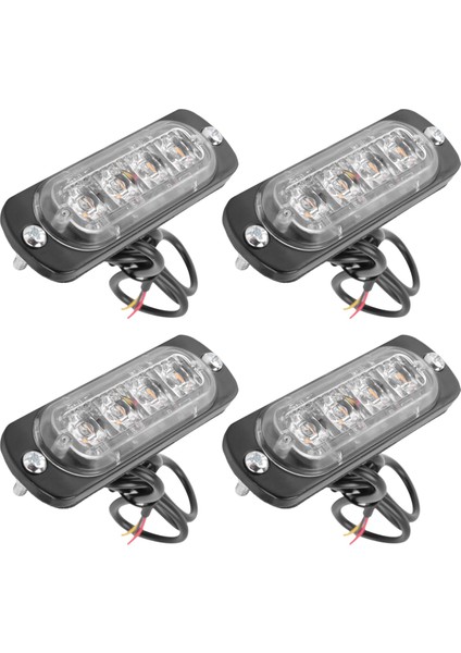 4pcs 4 LED Amber Recovery Flaş Işıkları 12V 24V Turuncu Izgara Arızası Yanıp Sönüyor (Yurt Dışından) modelleri