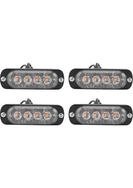 4pcs 4 LED Amber Recovery Flaş Işıkları 12V 24V Turuncu Izgara Arızası Yanıp Sönüyor (Yurt Dışından) fırsatları