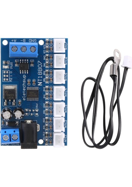 7 Kanal RS485 Ntc Sıcaklık Sensörü Ölçüm Modbus Rtu Kağıtsız Kaydedi Plc NT18B07 (Yurt Dışından)