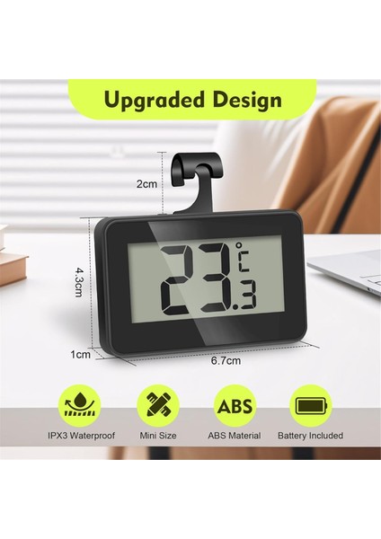 Buzdolabı Termometresi, 2 Paket, Dijital Buzdolabı Dondurucu, Mutfak Termometresi Kapalı, Su Geçirmez, Büyük LCD Ekran (Yurt Dışından) modelleri