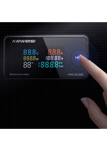 Keweisi 2 Set KWS-AC300 Dijital Voltmetre Ac 50-300V 45-65Hz Power Enerji Ölçer LED Wattmetre Dedektörü, 0-10A ve 0-100A (Yurt Dışından) indirimleri