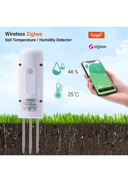Zigbee Bitki Monitörü Açık Toprak Sıcaklık Ölçer Nem Nem Test Cihazı Bahçe Otomasyonu Sulama Tuka Dedektörü (Yurt Dışından) indirimleri
