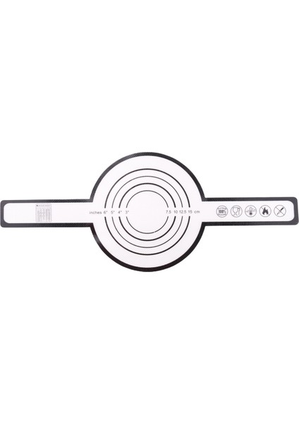 Hollandalı Fırın Için Silikon Pişirme Matlaması Ekmek Pişirme Uzun Saplı Yapışmaz Pişirme Mat 8.3inç Yeniden Kullanılabilir Çarpılar Siyah (Yurt Dışından)