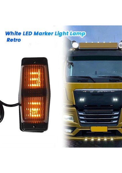 Scania Volvo Adam Benz Kamyon Kamyonu Için Füme Kehribar Ön Izgara Işık LED Işaret Lambası (Yurt Dışından) fiyatları