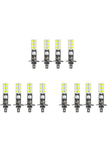 12PCS H1 6000K Süper Beyaz 80W LED Far Ampulleri Kiti Sis Sürüş Işığı (Yurt Dışından)