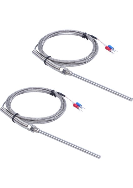 2x K Tip 0-800 Derece Celsius Termokupl Prob Sensörleri 2m 6.5ft (Yurt Dışından)