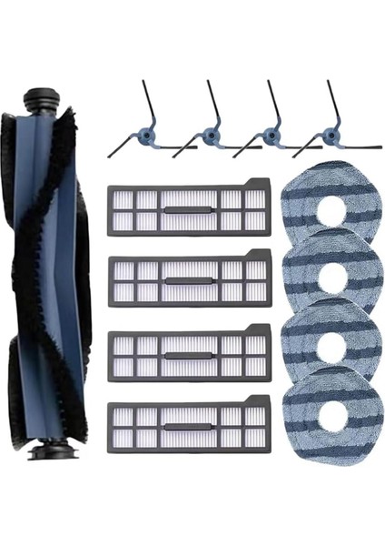 Eufy X10 Pro Omni Vakum Temizleyici Aksesuarları Kiti Ana Yan Fırça Hepa Filtre Mop Bez Pedleri Yedek Parçalar (Yurt Dışından)