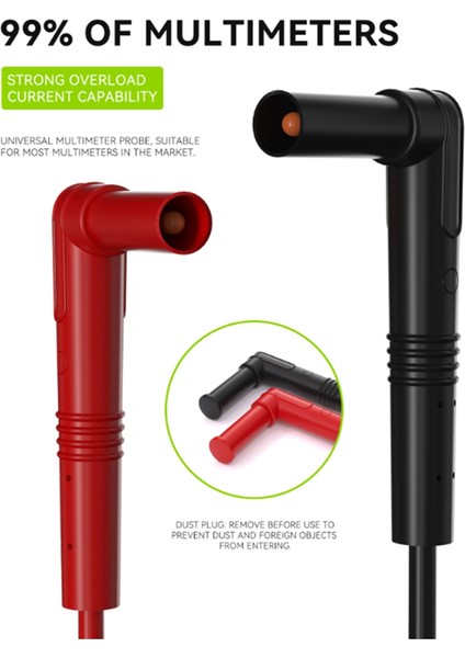 1000V 20A Superfine Multimetre Testi Kurşunlar Problar Silikon Test Kalemi Telini Değiştirilebilir Altın Kaplama Multimetre Probları (Yurt Dışından) modelleri