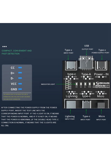 2x Dt3 Veri Kablo Algılama Kart Ios Için USB Kablo Test Cihazı Android Tip-C Kısa Devre Açma-Kapma Test Kartı Aracı (Yurt Dışından) indirimleri