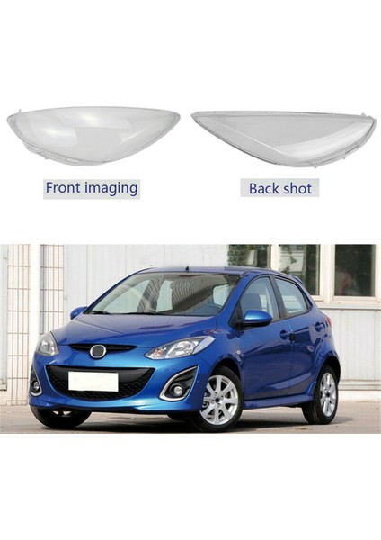 2x Araç Sağ Far Kabuk Lambası Gölgesi Şeffaf Kapak Far Cam Far Lens Kapağı Mazda 2 2007-2012 (Yurt Dışından) indirimleri
