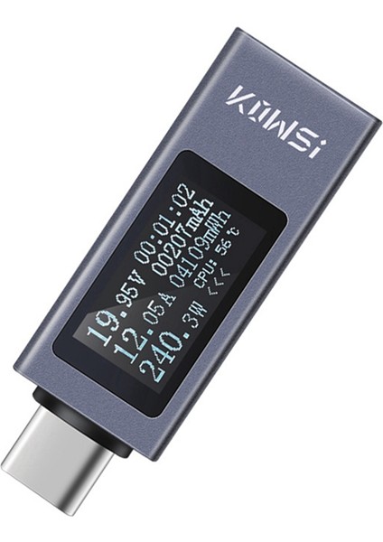 Kowsi Type-C Çok Function Dijital Ekran Ampermetre Güç Ölçer Dc 4-30V 12A Voltmetre Ammetre Kapasite Test Merkezi KWS-2301C (Yurt Dışından) fiyatları