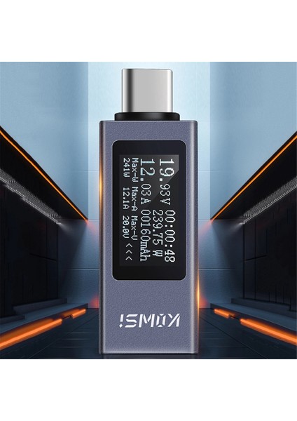 Kowsi Type-C Çok Function Dijital Ekran Ampermetre Güç Ölçer Dc 4-30V 12A Voltmetre Ammetre Kapasite Test Merkezi KWS-2301C (Yurt Dışından) indirimleri