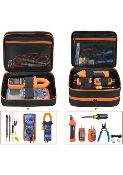 Seyahat Kılıfı Ac Devre Kesici Çıkış ve Elektrik Test Kiti, Dijital Multimetre Için Ev Test Merkezi Depolama Kapağı (Yurt Dışından) modelleri