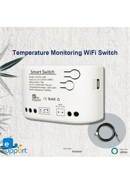 Ewelink Uygulaması Wifi Akıllı Sıcaklık Anahtarı 10A Izleme Termostat 1ch Wifi Röle Modülü Dc 7-32V (Yurt Dışından) indirimleri