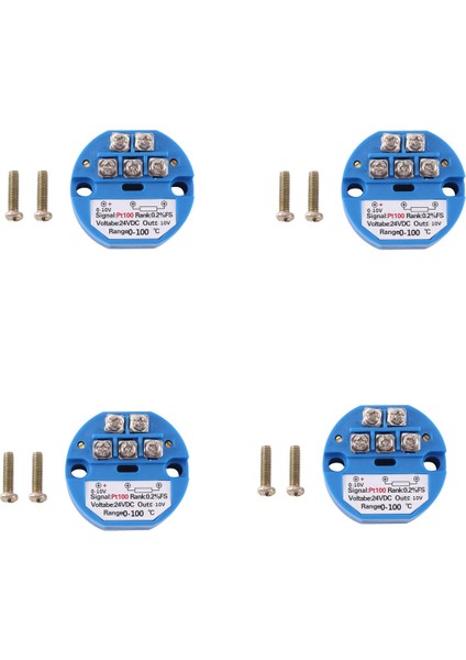 4x PT100 Türe 0-10V 0-100 Derece Rtd Giriş 0-10 Bir Çıkış DC24V Termal Direnç Sıcaklığı Verici (Yurt Dışından)