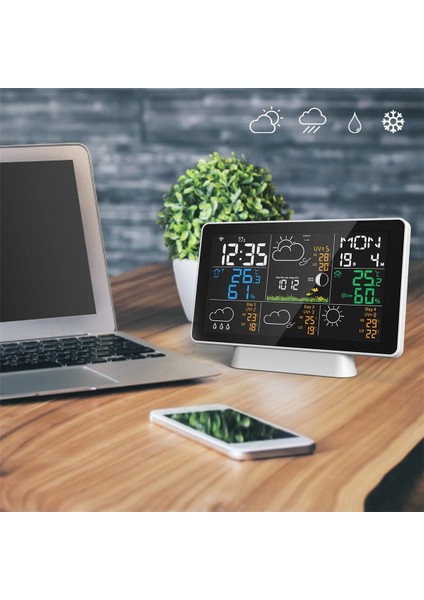 Tuya Wifi Hava Istasyonu 7.5inch Ekran Termometre Higometre Iç Mekan Açık Yağmur/rüzgar Göstergesi Hava Tahmini Us Fiş (Yurt Dışından) fiyatları