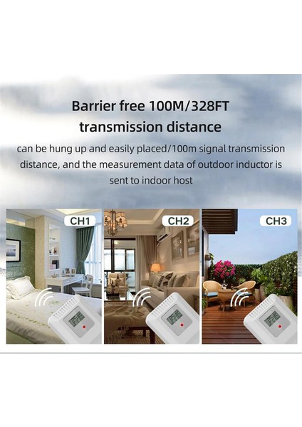 Tuya Wifi Hava Istasyonu 7.5inch Ekran Termometre Higometre Iç Mekan Açık Yağmur/rüzgar Göstergesi Hava Tahmini Us Fiş (Yurt Dışından) modelleri