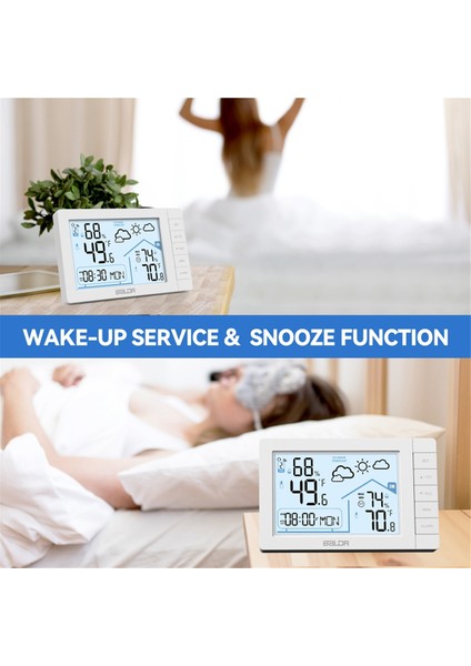 Kablosuz Sensörlü Baldr Kablosuz Hava Istasyonu Dcf Radyo Kontrollü Saat Iç/dış Mekan Termometresi Higometre Higometre (Yurt Dışından) indirimleri