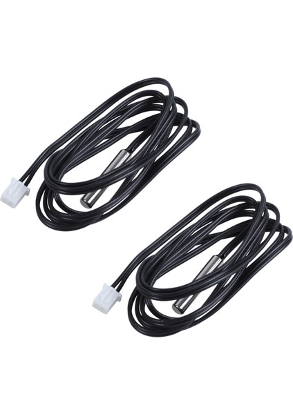 2x Ntc 10K Ohm Su Geçirmez Dijital Termal Sıcaklık Sensörü Probu 1m (Yurt Dışından)