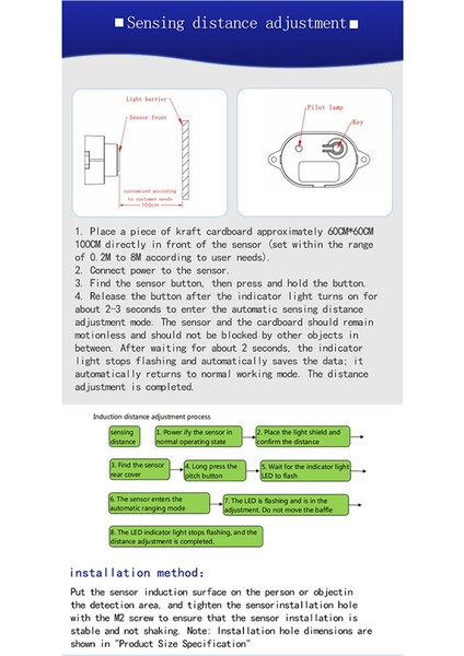 XKC-KL800 2024NEW 8m Lazer Mesafe Sensörü, DC5-24V Lazer Optik Yakınlık Anahtarı, Kızılötesi Hareket Sensörü, C (Yurt Dışından) modelleri