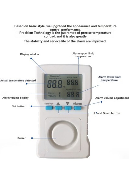 Dijital Sıcaklık Test Cihazı Sıcaklık Izleme Test Cihazı Sıcaklık Monitörü Yüksek Doğruluk Abd Fişi B (Yurt Dışından) fiyatları