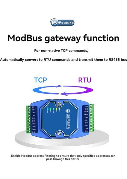 Sıcaklık Edinme Modülü 8 Yollu Modbus RS485 T Tip Kermokupl Giriş Ağ Geçidi Watchdog Dns Endüstriyel (Yurt Dışından) fırsatları