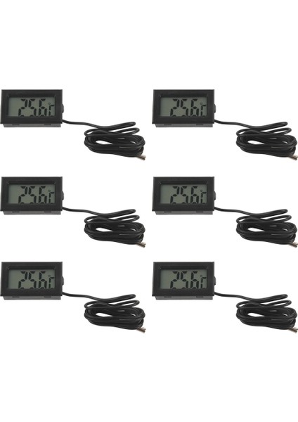6x Yeni Dijital LCD Termometre Sıcaklık Gösterge Prob Sensörü -50 ° C Ila +110 ° C Aralık (Yurt Dışından)