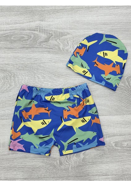 Erkek Çocuk Boneli ve Şortlu Mayo Takımı 12256