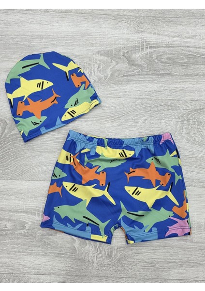 Erkek Çocuk Boneli ve Şortlu Mayo Takımı 12256 fiyatları