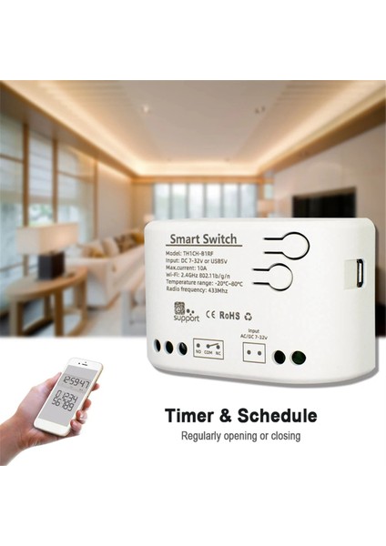 Wifi Akıllı Sıcaklık Nem Sensörü Monitör Anahtarı Akıllı Ana Sayfa Ewelink Uygulama Kontrolü Dc 7-32V (Yurt Dışından) fiyatları