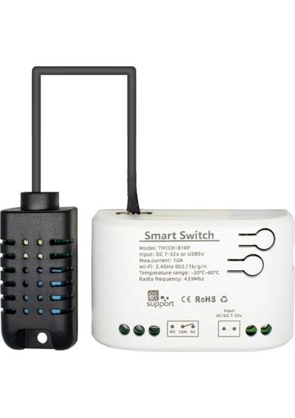 Wifi Akıllı Sıcaklık Nem Sensörü Monitör Anahtarı Akıllı Ana Sayfa Ewelink Uygulama Kontrolü Dc 7-32V (Yurt Dışından) fırsatları