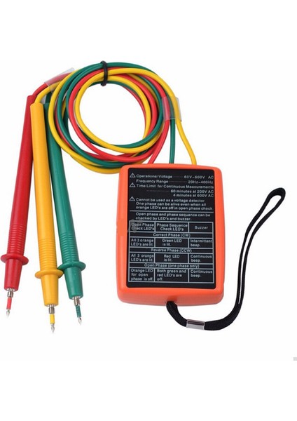 2x Yeni 3 Faz Dizisi Döndürme Test Cihazı Gösterge Dedektör Ölçer LED Buzzer Taşınabilir Pouch TD-LED02 (Yurt Dışından) modelleri