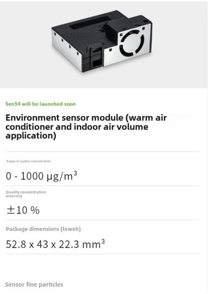 SEN54 Çevre Sensörü Modülü Hvac ve Iç Mekan Hava Kalitesi Uygulamaları Için SEN50 Sdn-T (Yurt Dışından) fiyatları