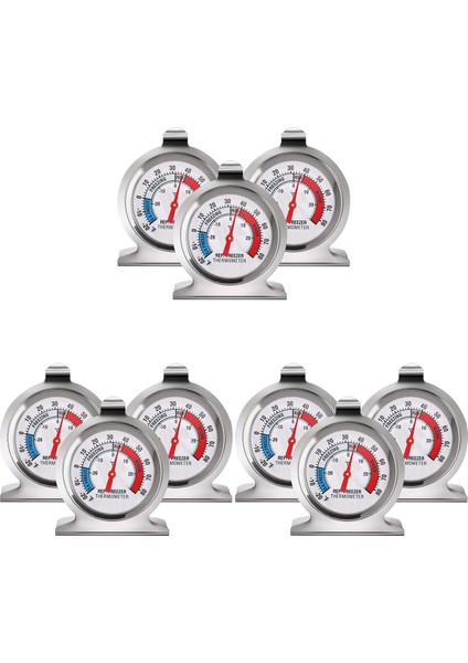 9x Buzdolabı Dondurucu Termometre Serisi Buzdolabı Dondurucu Için Büyük Kadran Termometresi Sıcaklık Termometresi (Yurt Dışından)