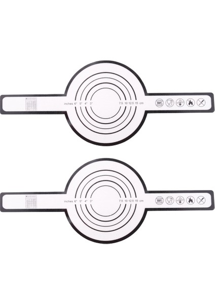 2x Silikon Pişirme Mat Hollandalı Fırın Ekmek Pişirme Uzun Saplı Yapışmaz Pişirme Mat 8.3inch Yeniden Kullanılabilir Saplar Siyah (Yurt Dışından)