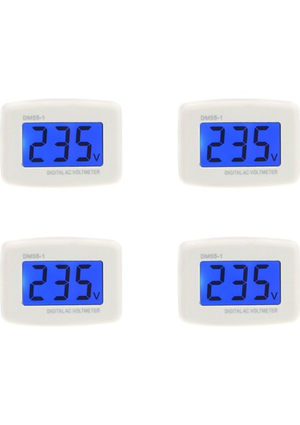 4x Dm 55 - 1 Ac 80 - 300 V LCD Dijital Voltmetre Abd Fişi - Elektrikli Kalem Ölçer (Yurt Dışından)