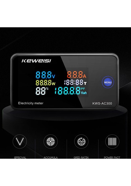2x Keweisi, KWS-AC300 Dijital Voltmetre Ac 50-300V Voltaj 45-65Hz Güç Enerji Ölçer LED Wattmetre 0-10A Detektörü A (Yurt Dışından) fırsatları