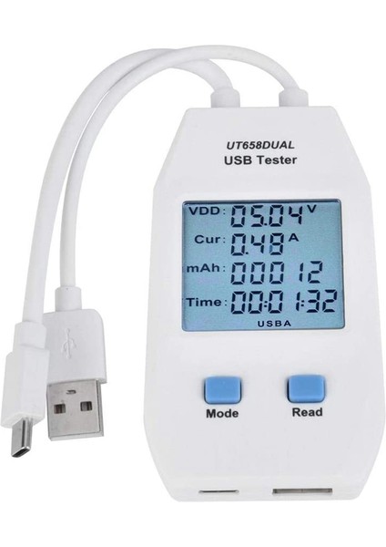 USB Test Cihazı, Unı-T LCD USB Test Cihazı Dedektörü Voltmetre Ammeter Dijital Güç Kapasite Test Cihazı (UT658 Çift) (Yurt Dışından) modelleri