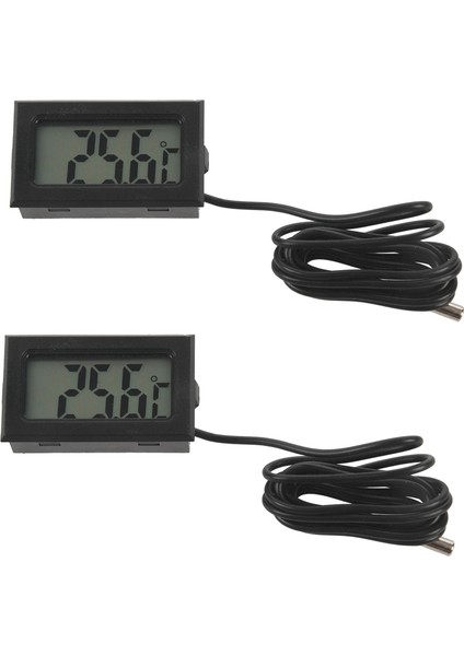2x Yeni Dijital LCD Termometre Sıcaklık Gösterge Prob Sensörü -50 ° C Ila +110 ° C Aralık (Yurt Dışından)