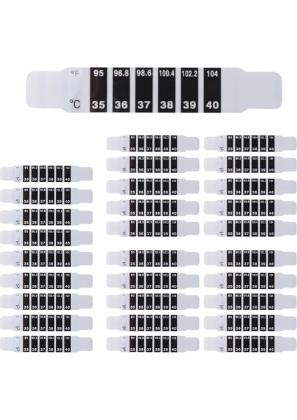 30 Pc Aln Termometre Şeritler Yapışkan Termometre Şeritleri Yeniden Kullanılabilir Termometre Çıkartmaları Roze Çözünme Sticary (Yurt Dışından)
