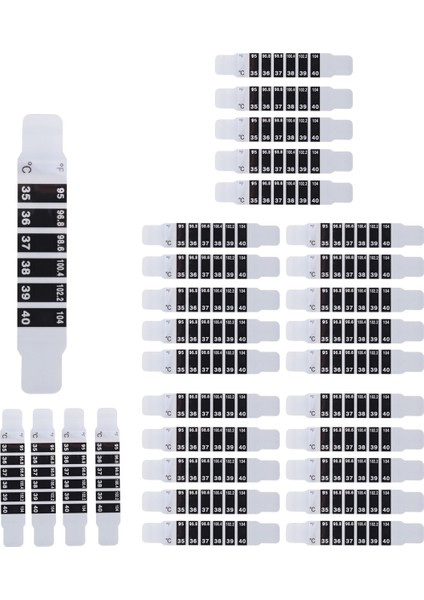 30 Pc Aln Termometre Şeritler Yapışkan Termometre Şeritleri Yeniden Kullanılabilir Termometre Çıkartmaları Roze Çözünme Sticary (Yurt Dışından) modelleri