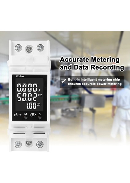 Tuya Ac Dijital Ekran Akım ve Voltaj Metre Çok Function Rail Güç Faktörü Dijital Voltmetre 85-265V63A Dedektörü (Yurt Dışından) fırsatları