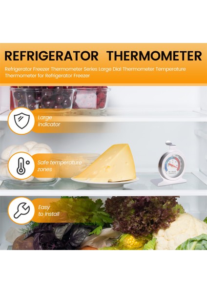 Buzdolabı Dondurucu Termometre Serisi Buzdolabı Dondurucu Için Büyük Kadran Termometresi Sıcaklık Termometresi (Yurt Dışından) fırsatları