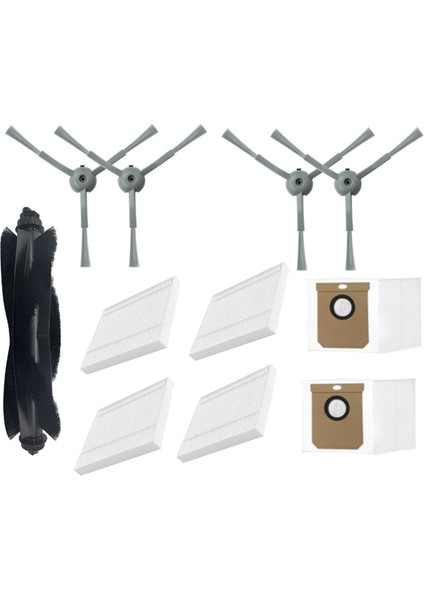 11PCS Eufy Clean L50, L50 Ses, L60, L60 Hibrid Vakum Parçaları Silindir Yan Fırçası Hepa Filtre Toz Çantası (Yurt Dışından)