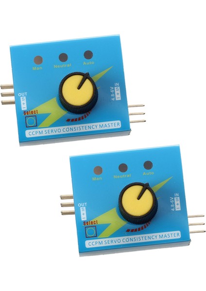 2x Servo Test Cihazı Ccpm Tutarlılık Ana Denetleyicisi 3ch 4.8-6V (Yurt Dışından)