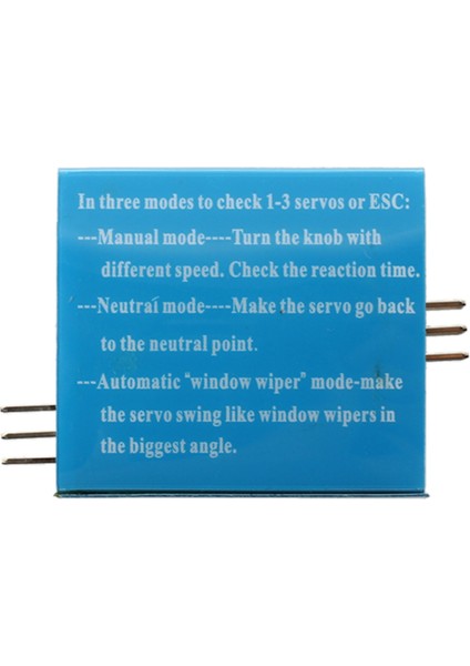 2x Servo Test Cihazı Ccpm Tutarlılık Ana Denetleyicisi 3ch 4.8-6V (Yurt Dışından) fiyatları