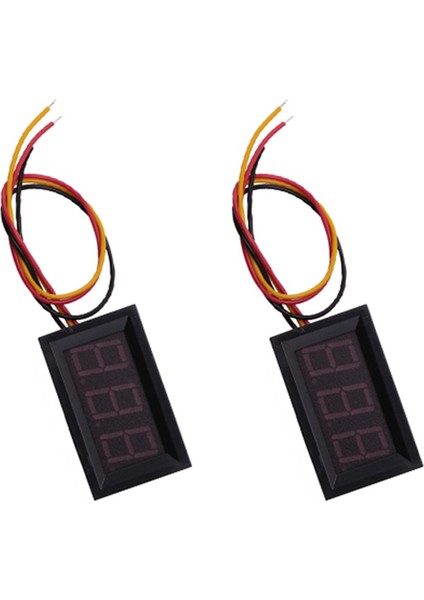 2x Dc 0-99.9V 3 Tel LED Dijital Ekran Paneli Volt Metre Voltaj Voltmetre Araç Motoru - Yeşil (Yurt Dışından)