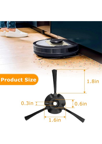 8 Paket Yan Fırçalar Köpekbalığı Matrisi Robot Vakum RV2310, RV2310AE, AV2310, AV2310A, RV2300 Vakum Süpürge (Yurt Dışından) fırsatları