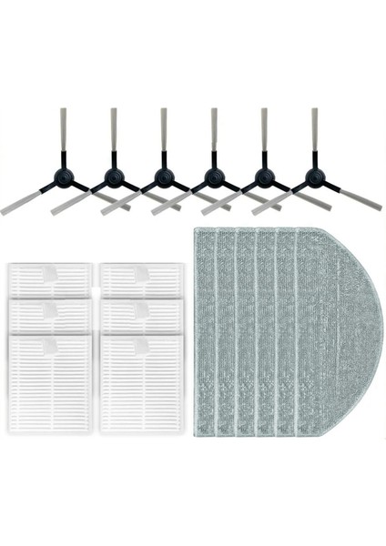 Roidmi Eve Için cc / SDJ12RM Yan Fırça Hepa Filtre Mop Bezleri Rag Robot Vakum Temizleyici Aksesuarları Yedek Parça, 18PCS (Yurt Dışından)