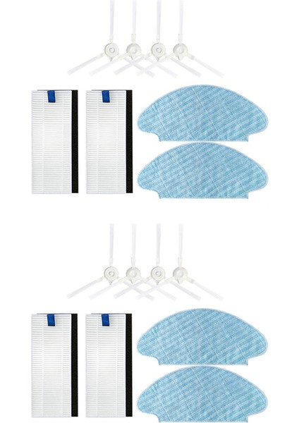 2set Tefal Rowenta Explorer X-Plorer 20 40 50 Serisi Isweep X3 Robot Yan Fırça Hepa Filtre Mop Rag (Yurt Dışından)